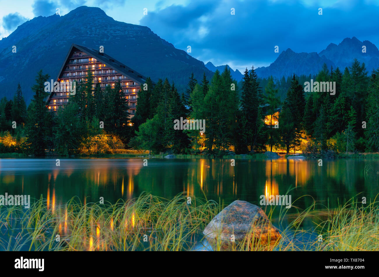 Mountain lake High Tatras National Park Stock Photo