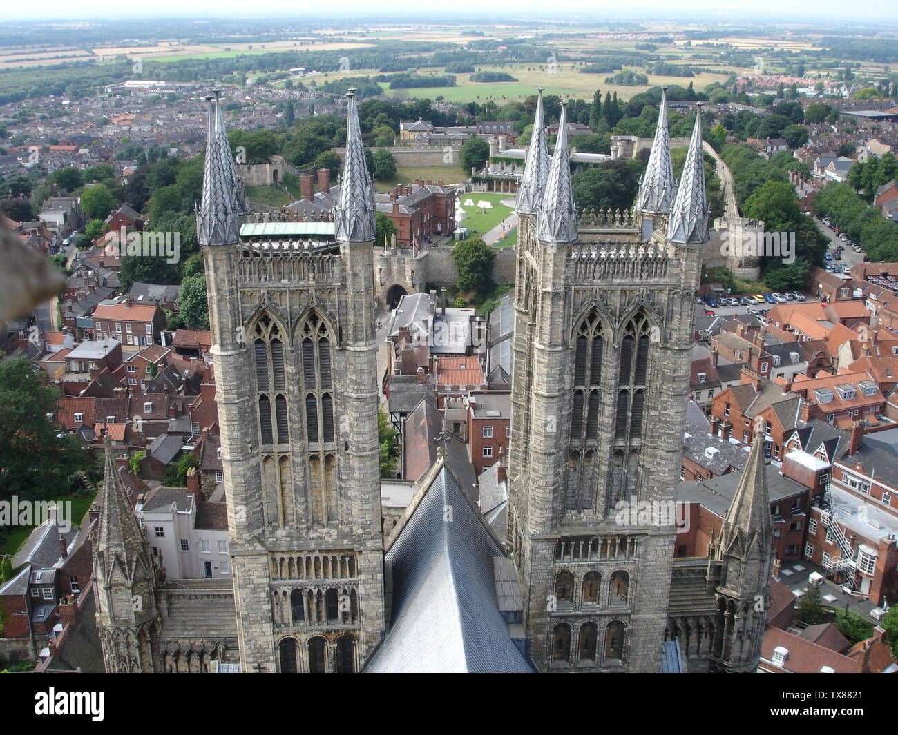 Lincoln Cathedral View From The Main Tower ª œ ª œ œ ÿ Z Z Z œ C English Pedia Http En Pedia Image Lincolntowerview Jpg Http En Pedia User Lordharris Stock Photo Alamy