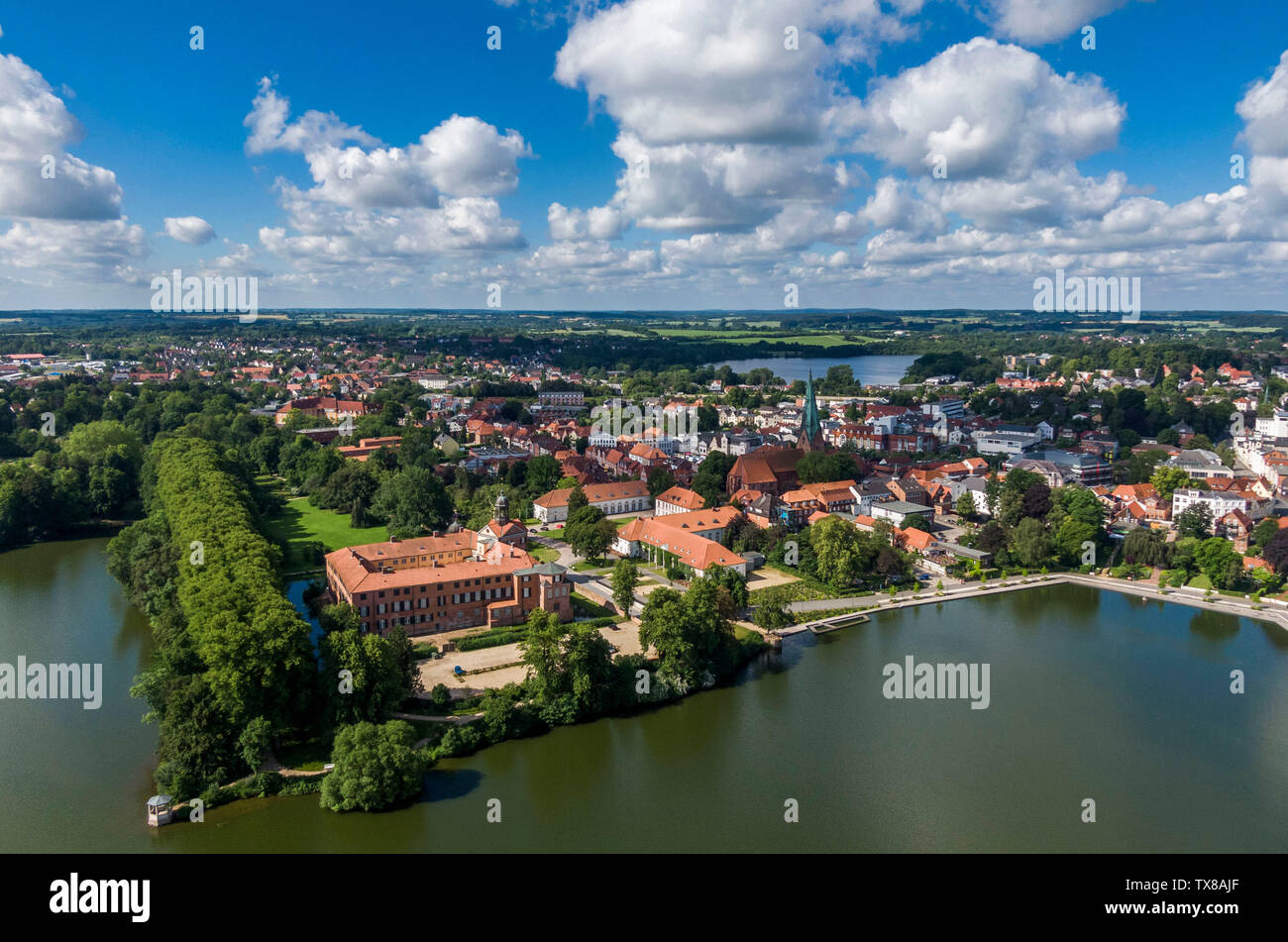 Aerial view of Eutin city in Germany Stock Photo