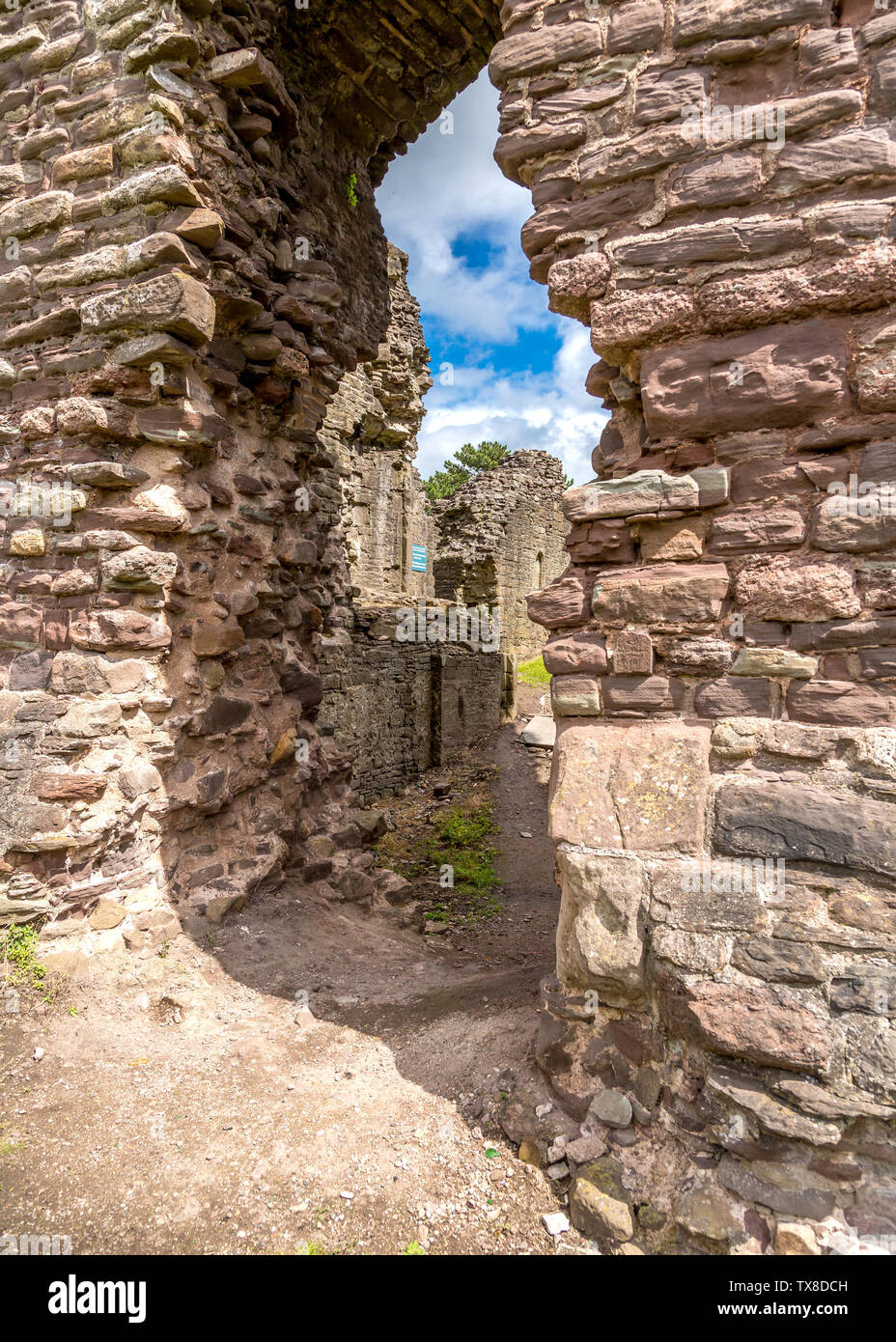 11th Century Castle Ruins In Abergavenny Wales Stock Photo Alamy