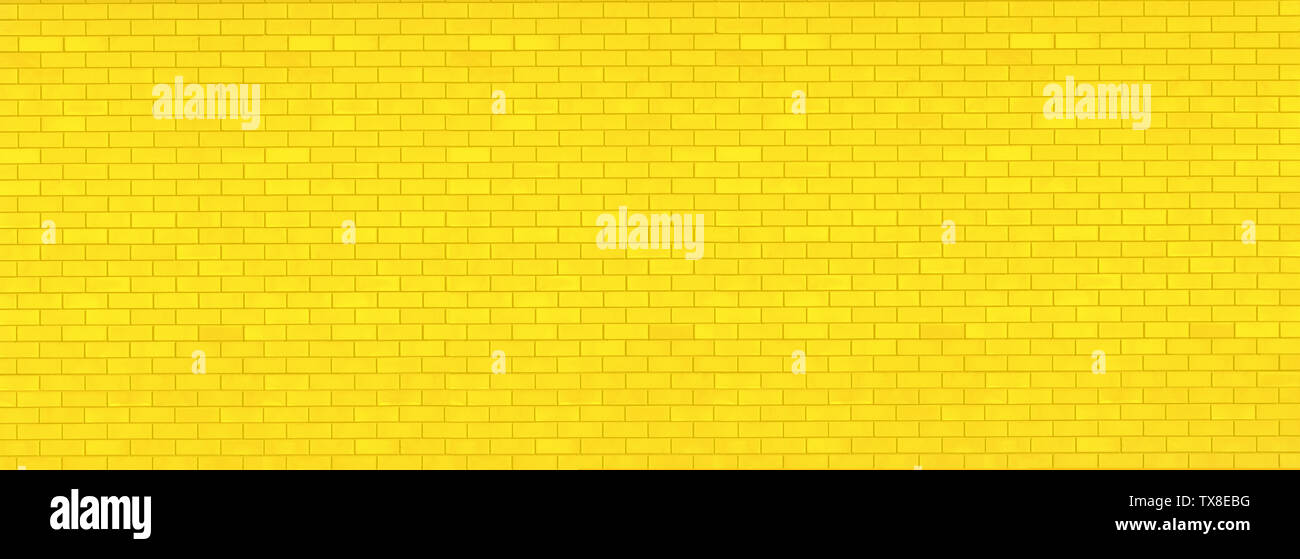 Background of new yellow brick wall texture Stock Photo - Alamy