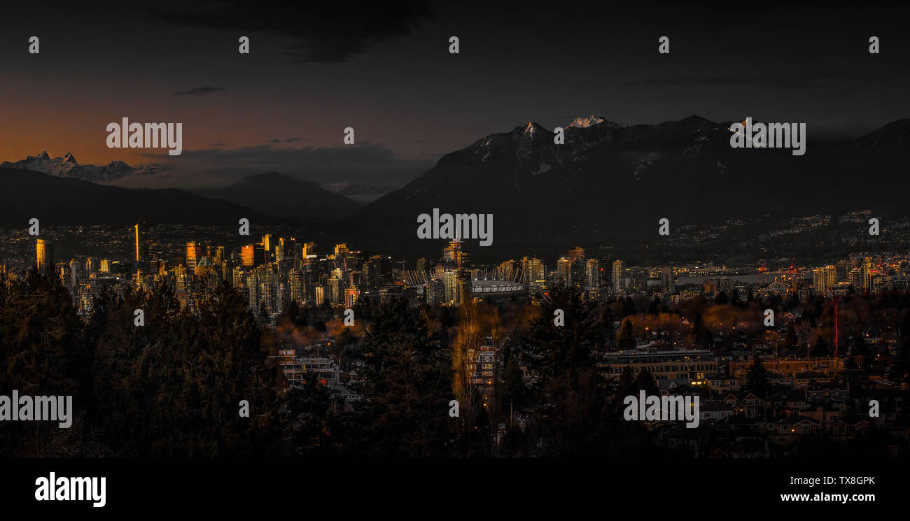 Sunset at Queen Elizabeth Park, Vancouver, Canada Stock Photo Alamy