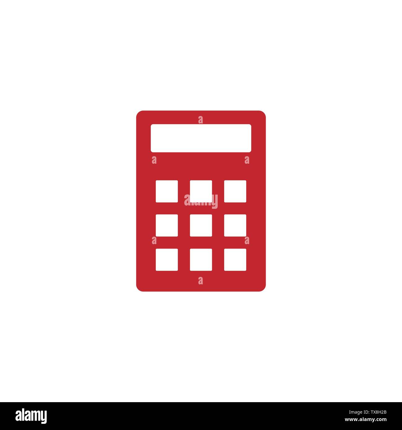 Vector illustration, flat design. Business calculator icon Stock Vector