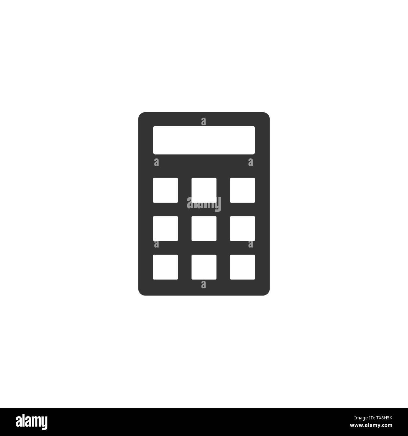 Vector illustration, flat design. Business calculator icon Stock Vector