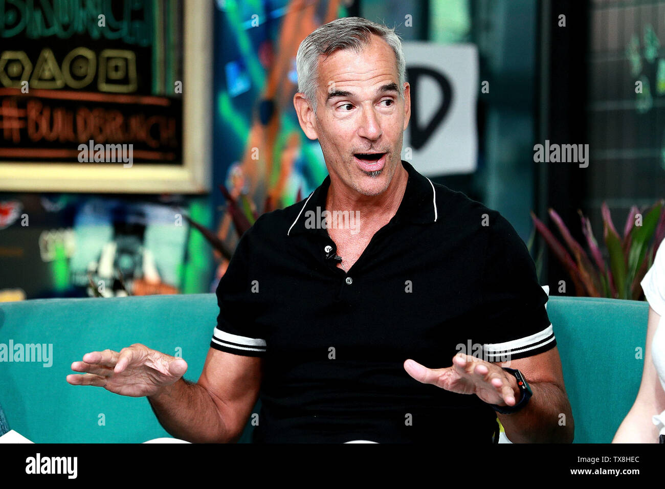 New York, USA. 24 June, 2019. Jerry Mitchell at the BUILD Speaker Series with Jerry Mitchell, Director/Choreographer of Broadway's KINKY BOOTS at BUILD Studio. Credit: Steve Mack/Alamy Live News Stock Photo