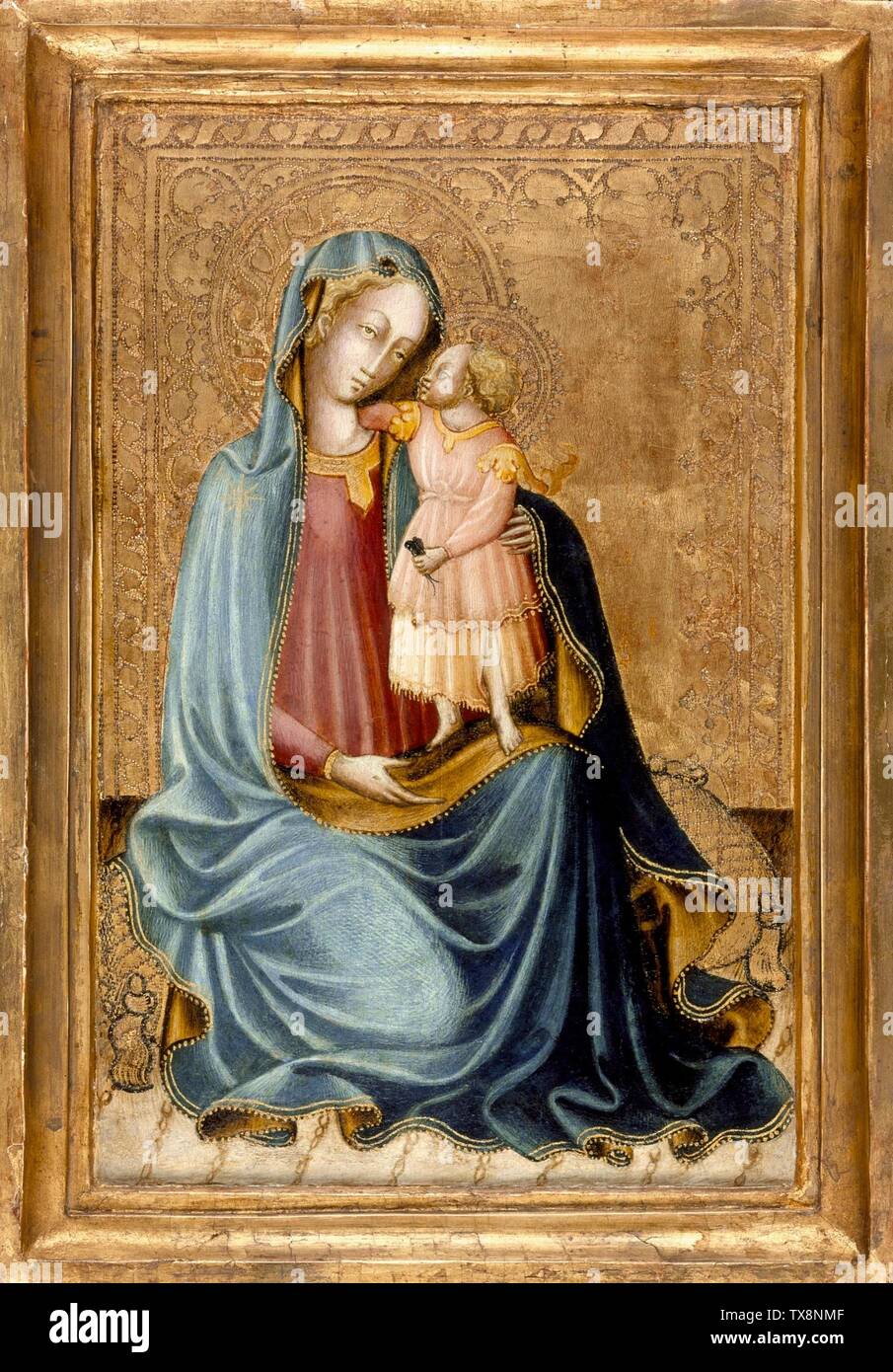 Madonna and Child;  Italy, circa 1425 Paintings Tempera on panel Gift of Robert Lehman (47.11.1) European Painting Currently on public view: Ahmanson Building, floor 3; circa 1425 date QS:P571,+1425-00-00T00:00:00Z/9,P1480,Q5727902; Stock Photo