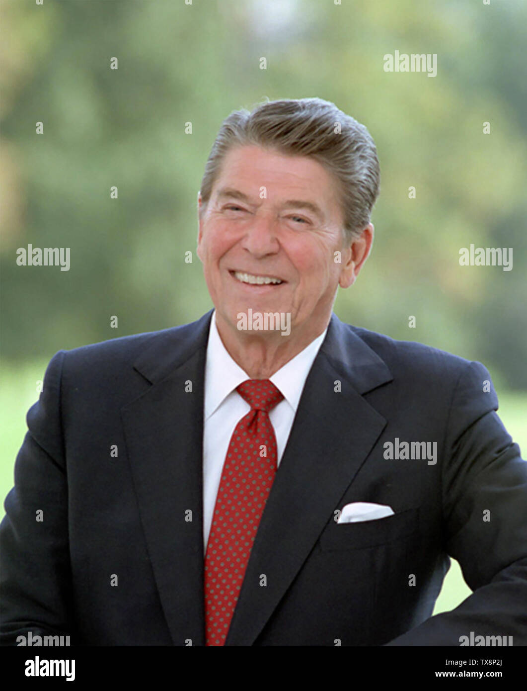 RONALD REAGAN (1911-2004) as 40th President of the United States about 1982 Stock Photo