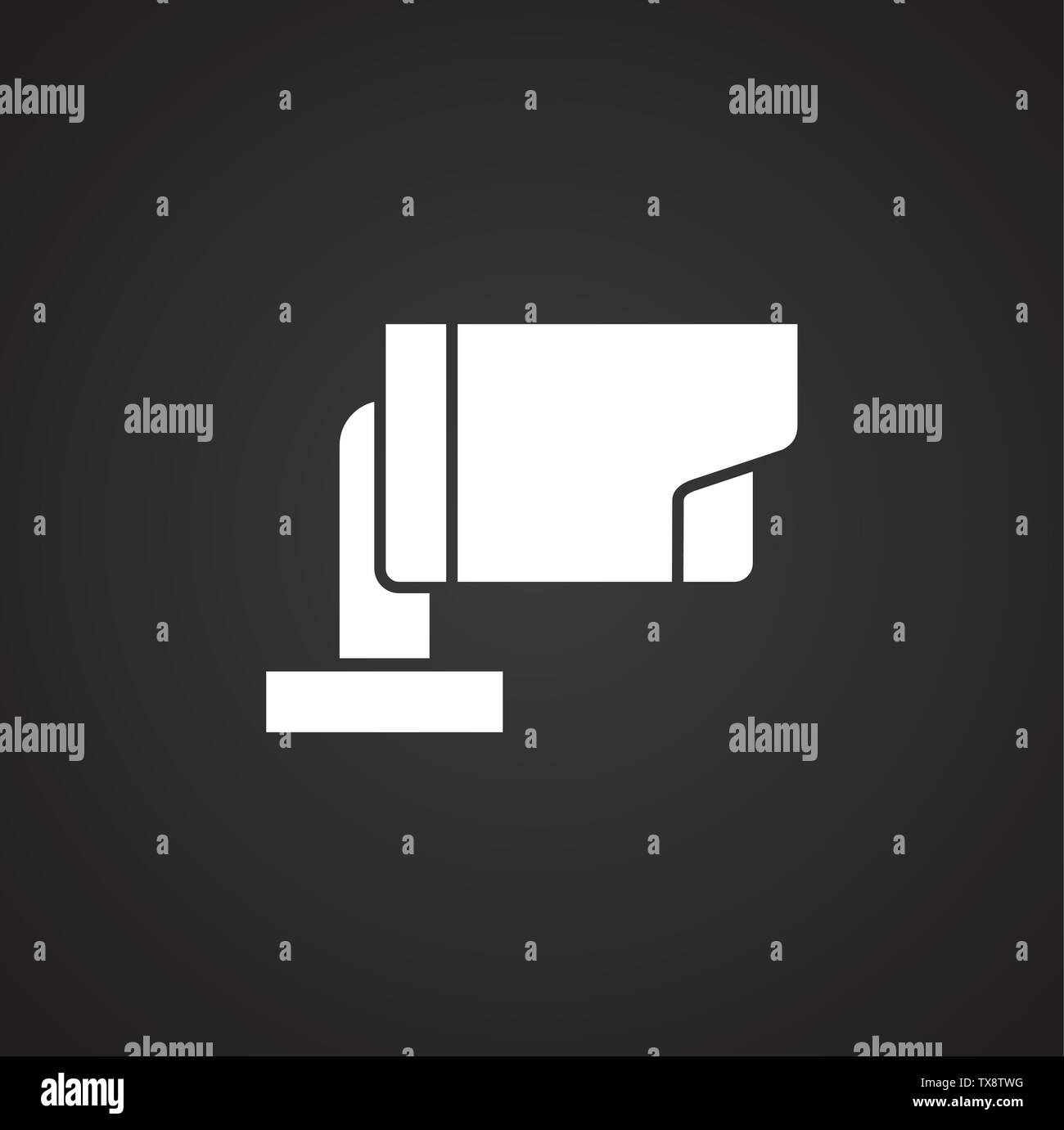 CCTV related icon on background for graphic and web design. Simple illustration. Internet concept symbol for website button or mobile app. Stock Vector