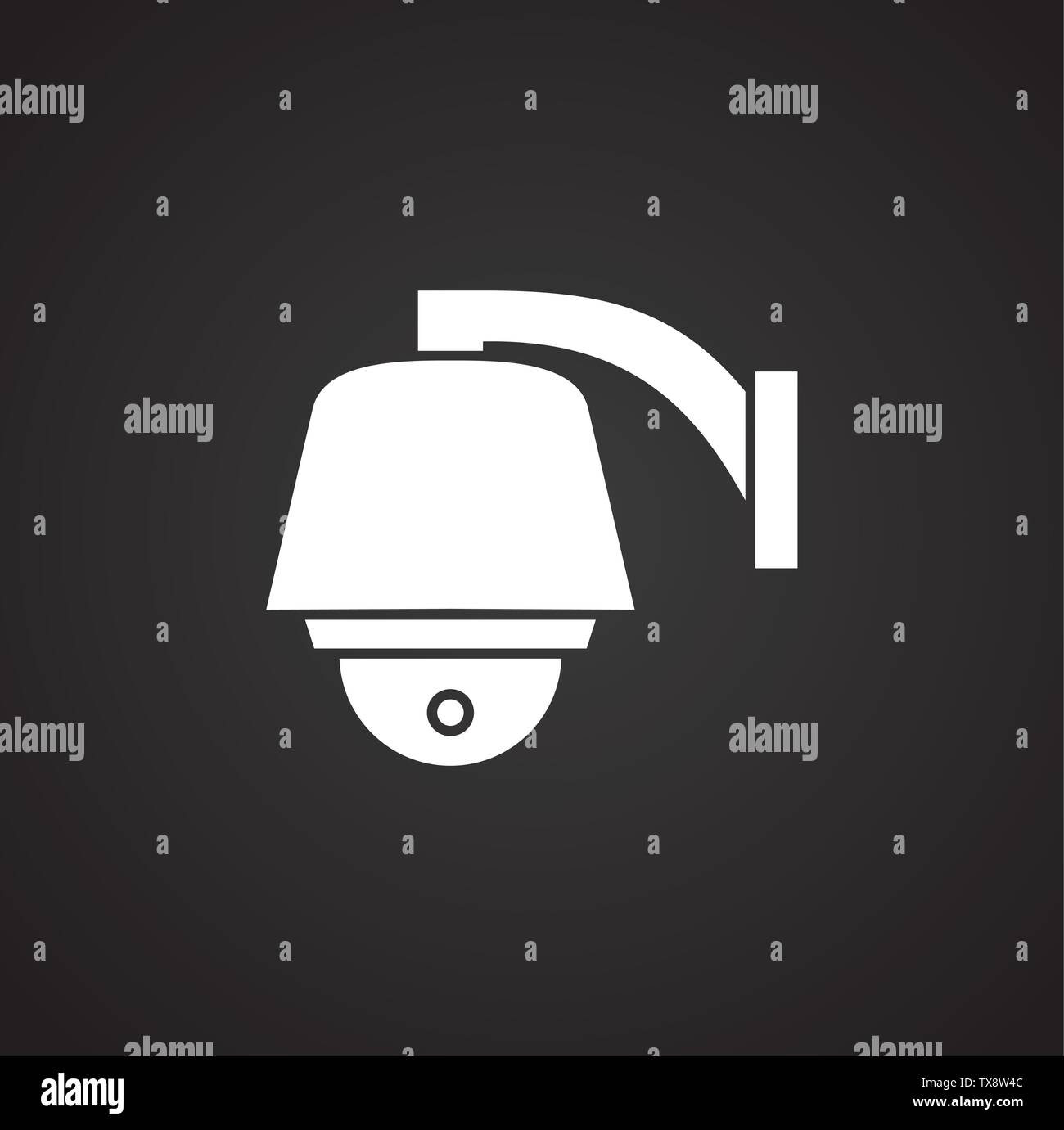 CCTV related icon on background for graphic and web design. Simple illustration. Internet concept symbol for website button or mobile app. Stock Vector
