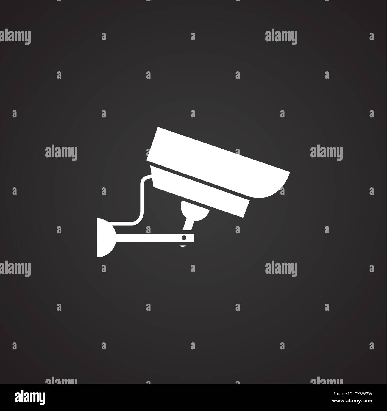 CCTV related icon on background for graphic and web design. Simple illustration. Internet concept symbol for website button or mobile app. Stock Vector