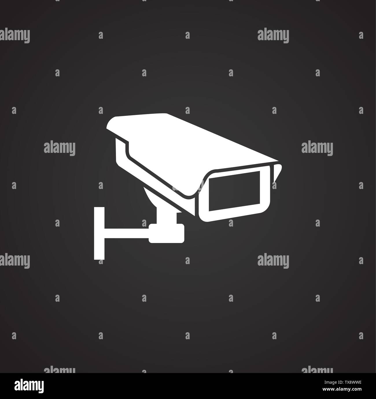 CCTV related icon on background for graphic and web design. Simple illustration. Internet concept symbol for website button or mobile app. Stock Vector