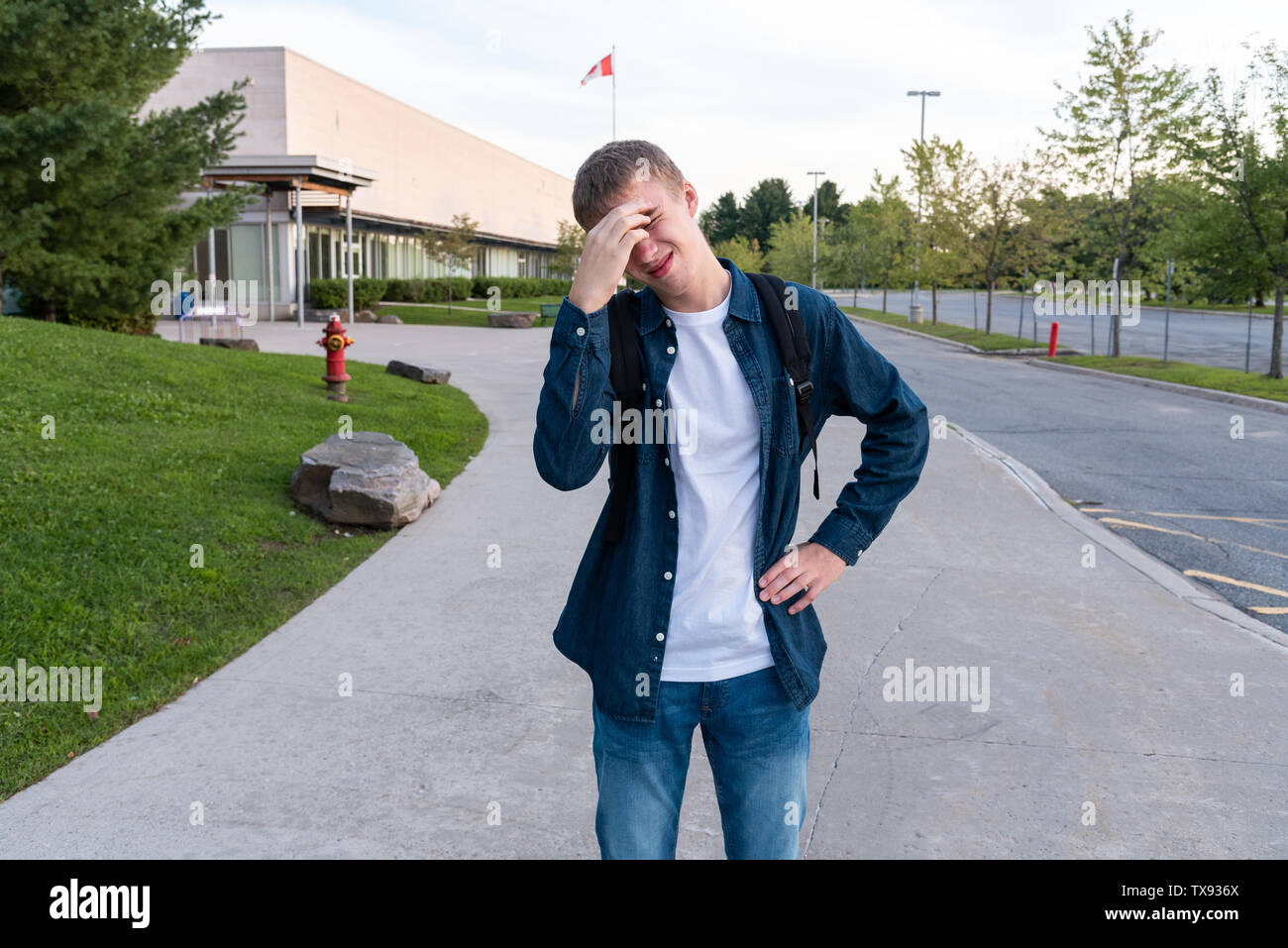 Shy teenager school hi-res stock photography and images - Alamy