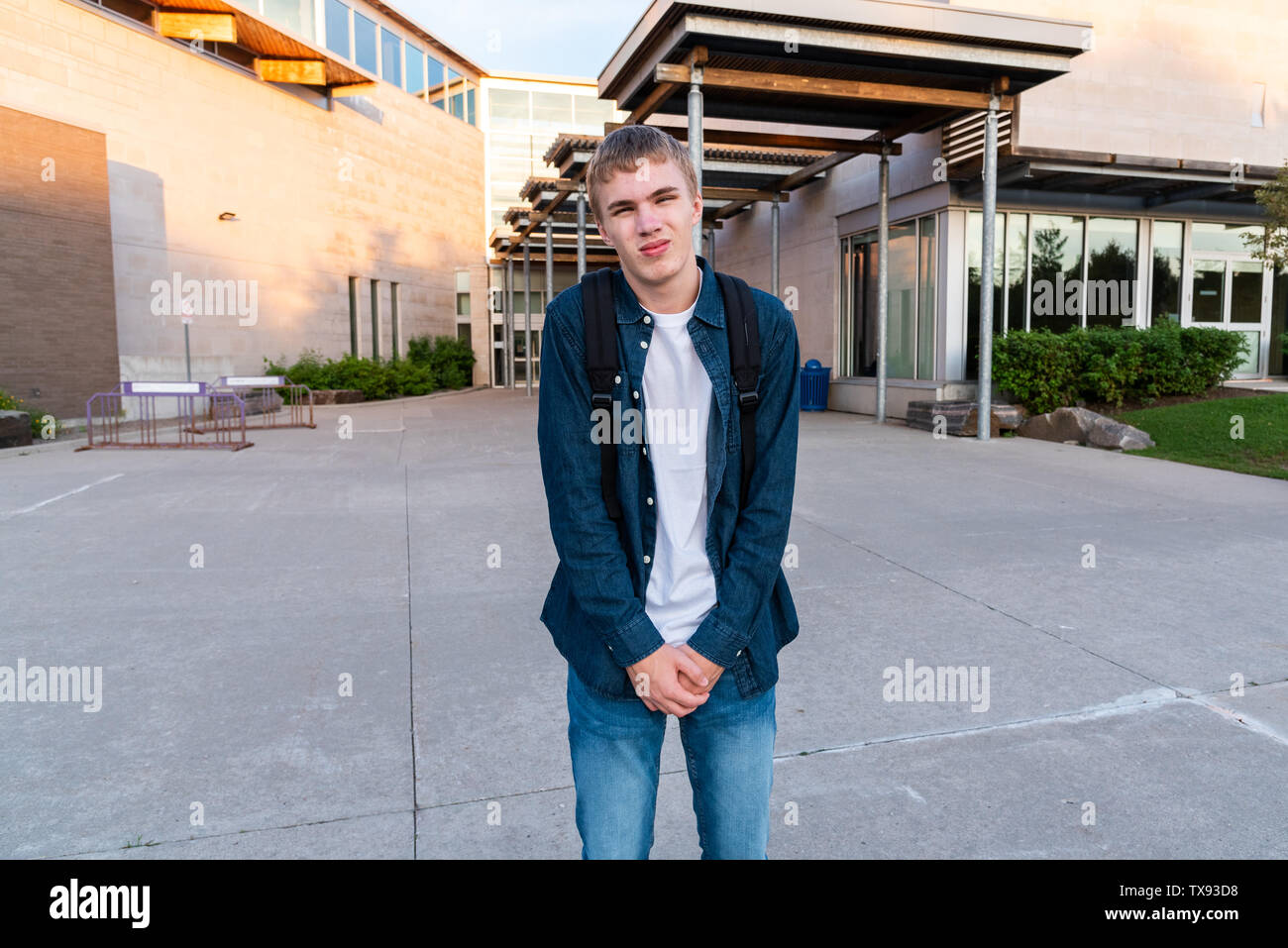 Shy teenager hi-res stock photography and images - Alamy