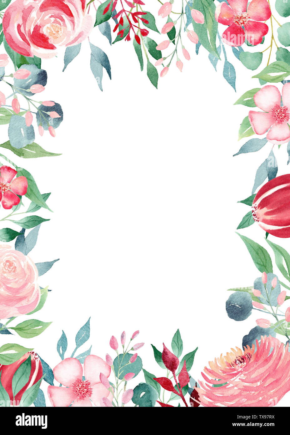 Spring flower page border