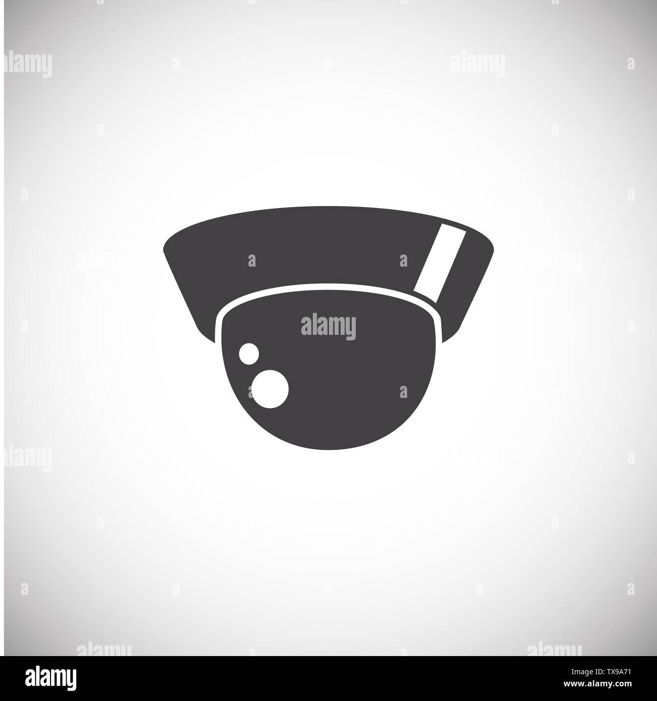 CCTV related icon on background for graphic and web design. Simple illustration. Internet concept symbol for website button or mobile app. Stock Vector