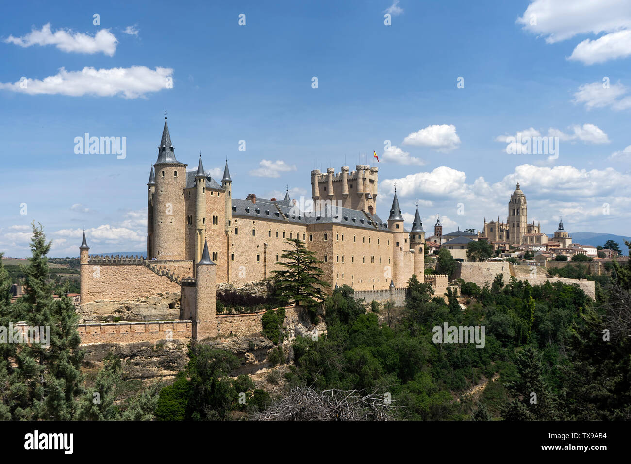 Monuments in Spain, the Alcazar of Segovia Stock Photo