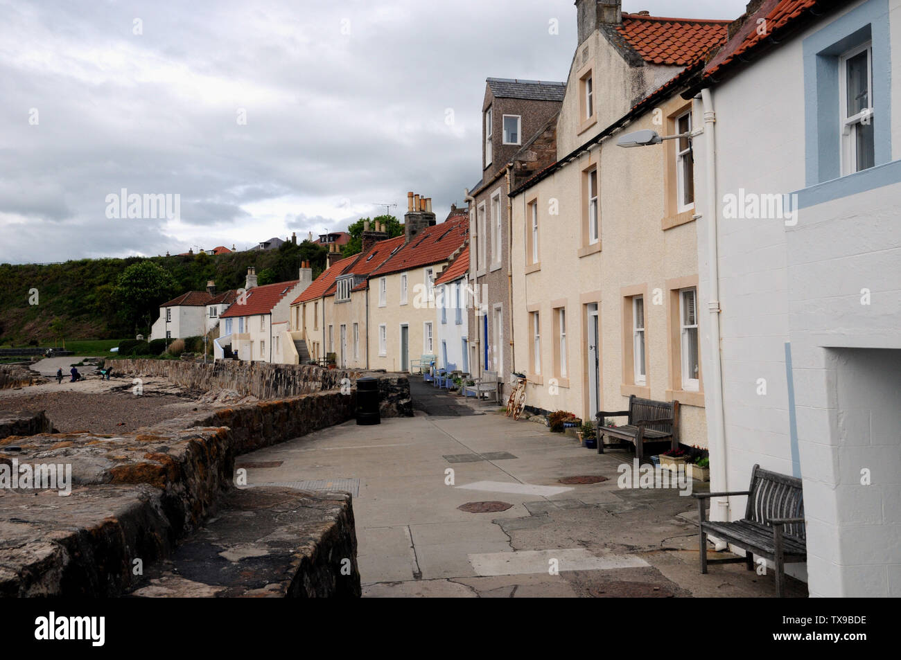 Cottages At The Scottish Seaside Village Of Pittenweem In Fife
