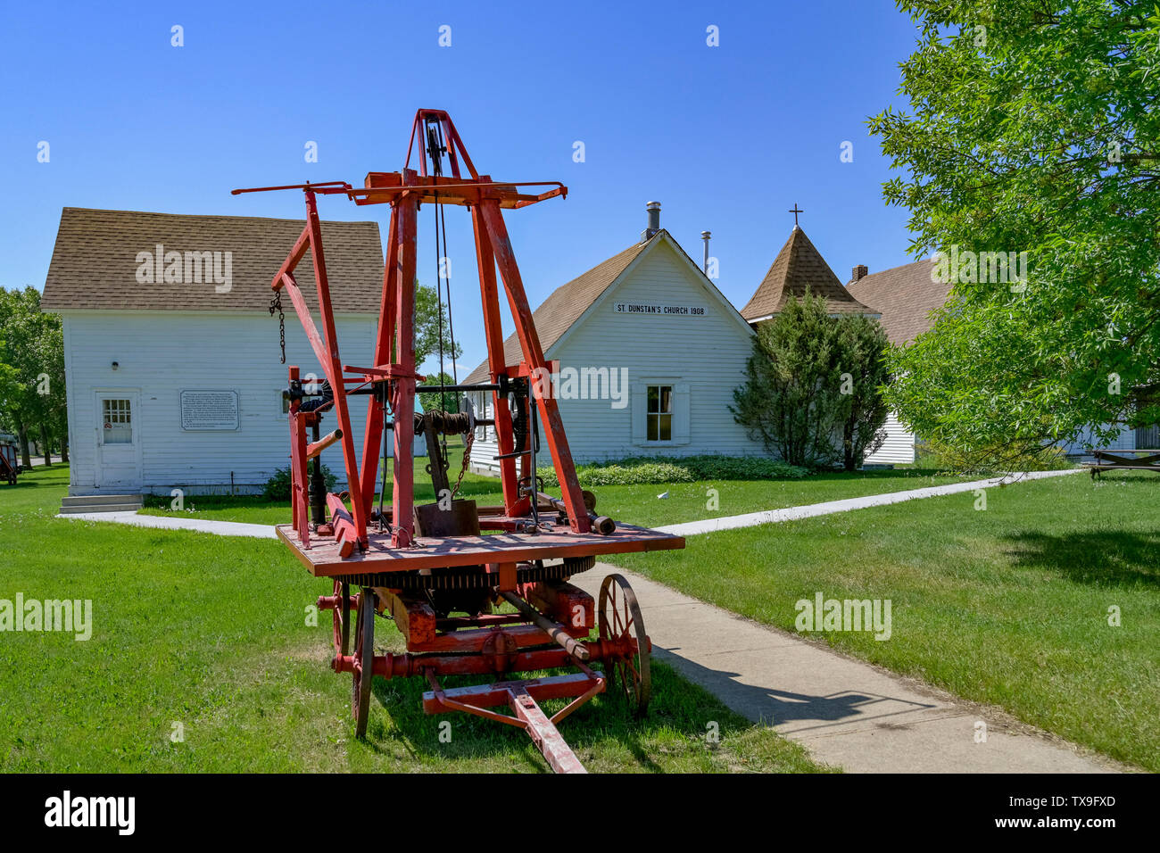 Heritage Buildings and farm equipment, St Dunstans Church, District