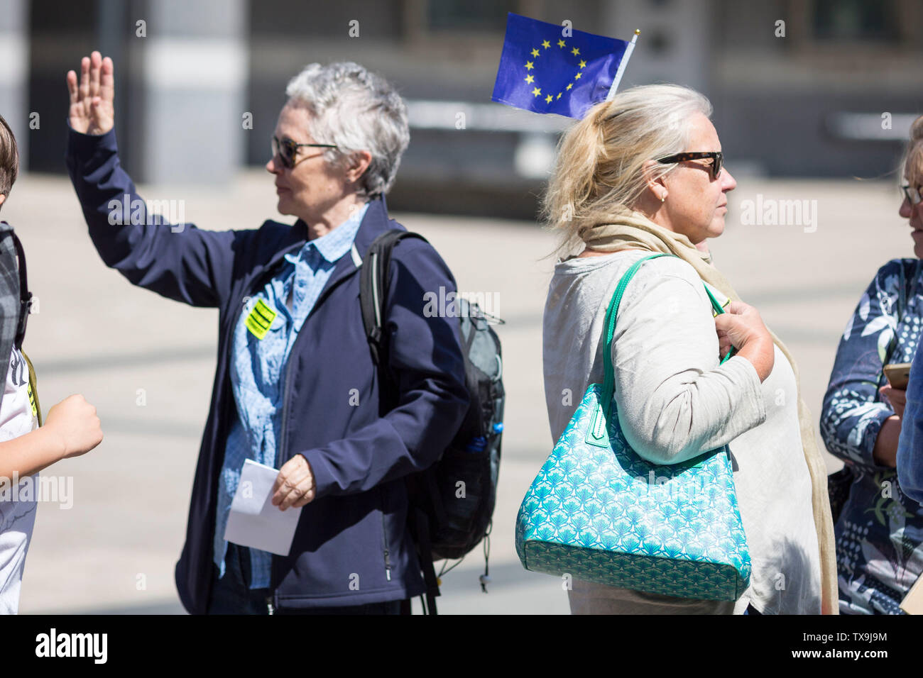 Picture by Chris Bull   22/6/19  People's Vote rally at at New Dock Hall , Leeds.  www.chrisbullphotographer.com Stock Photo