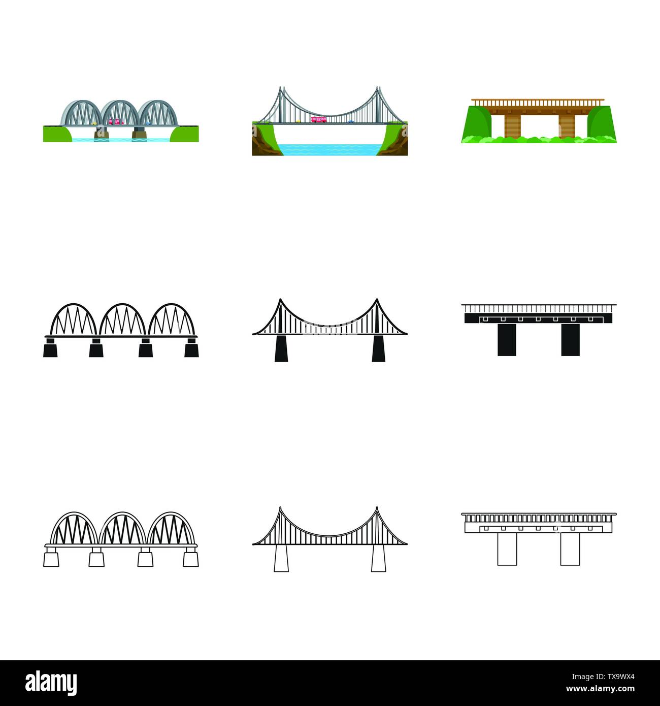 Vector design of connection and design symbol. Collection of connection ...