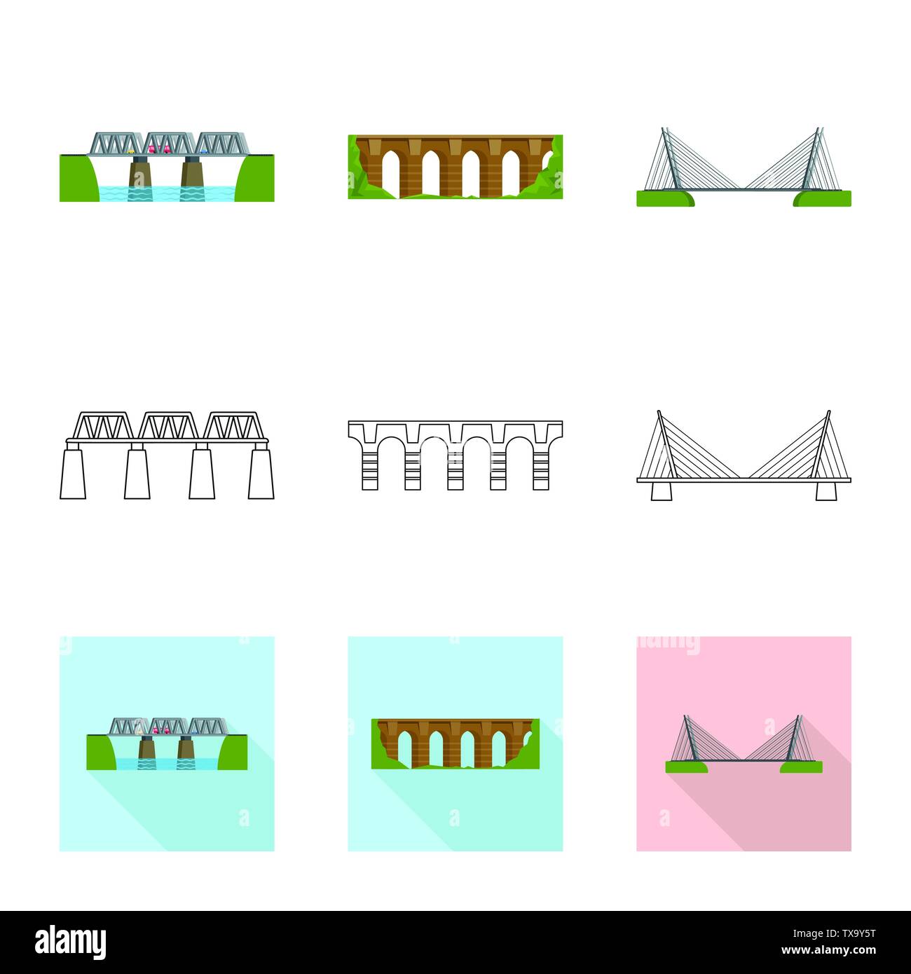Isolated object of connection and design icon. Collection of connection ...