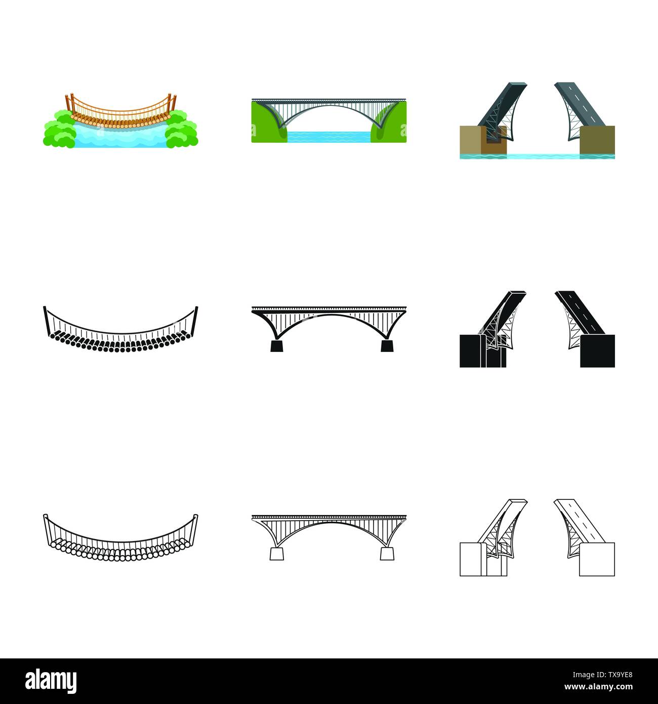 Vector design of connection and design symbol. Collection of connection ...
