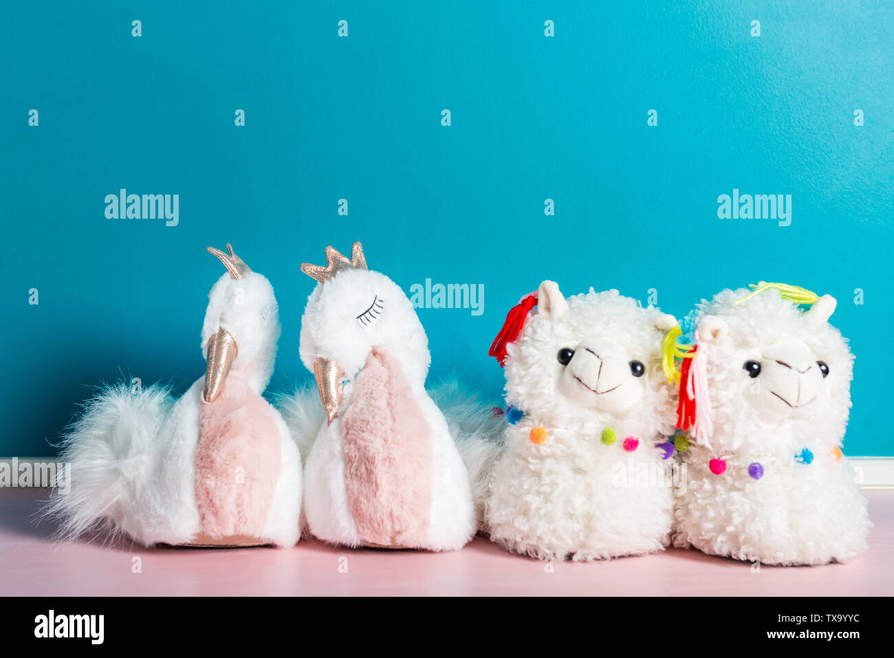 Pink discount llama slippers