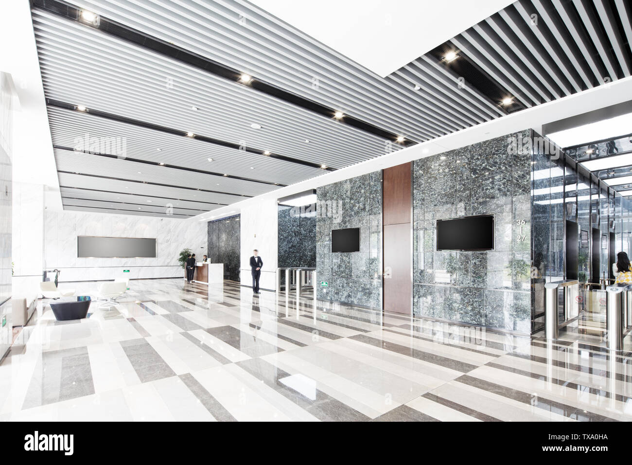 Interior of modern hall Stock Photo - Alamy