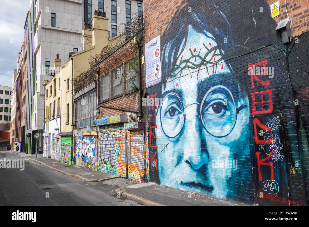 John Lennon,art,culture,wall,painting,graffiti,Liverpool,north,northern
