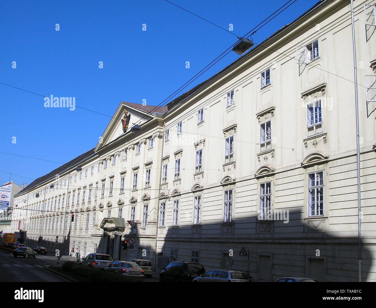 Image of the Alte Favorita palace, built for Empress Maria Theresia of Austria, today housing the elite Theresianum Gymnasium and the Diplomatic Academy of Vienna. Building is therefore sometimes also known generally as Theresianum.; September 2006; Own work; Gryffindor; Stock Photo
