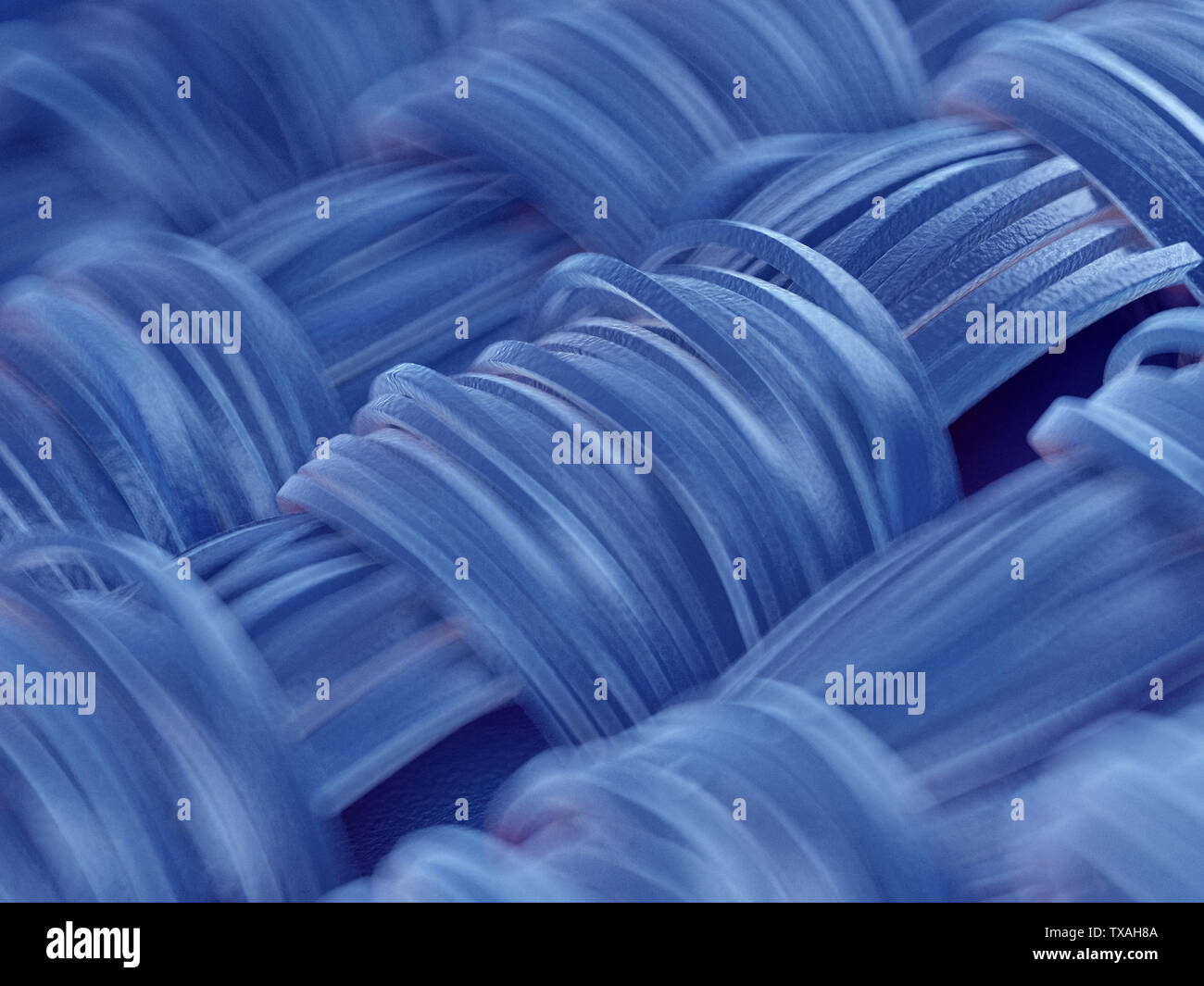 3d rendered illustration of a microscopic view of fabric Stock Photo