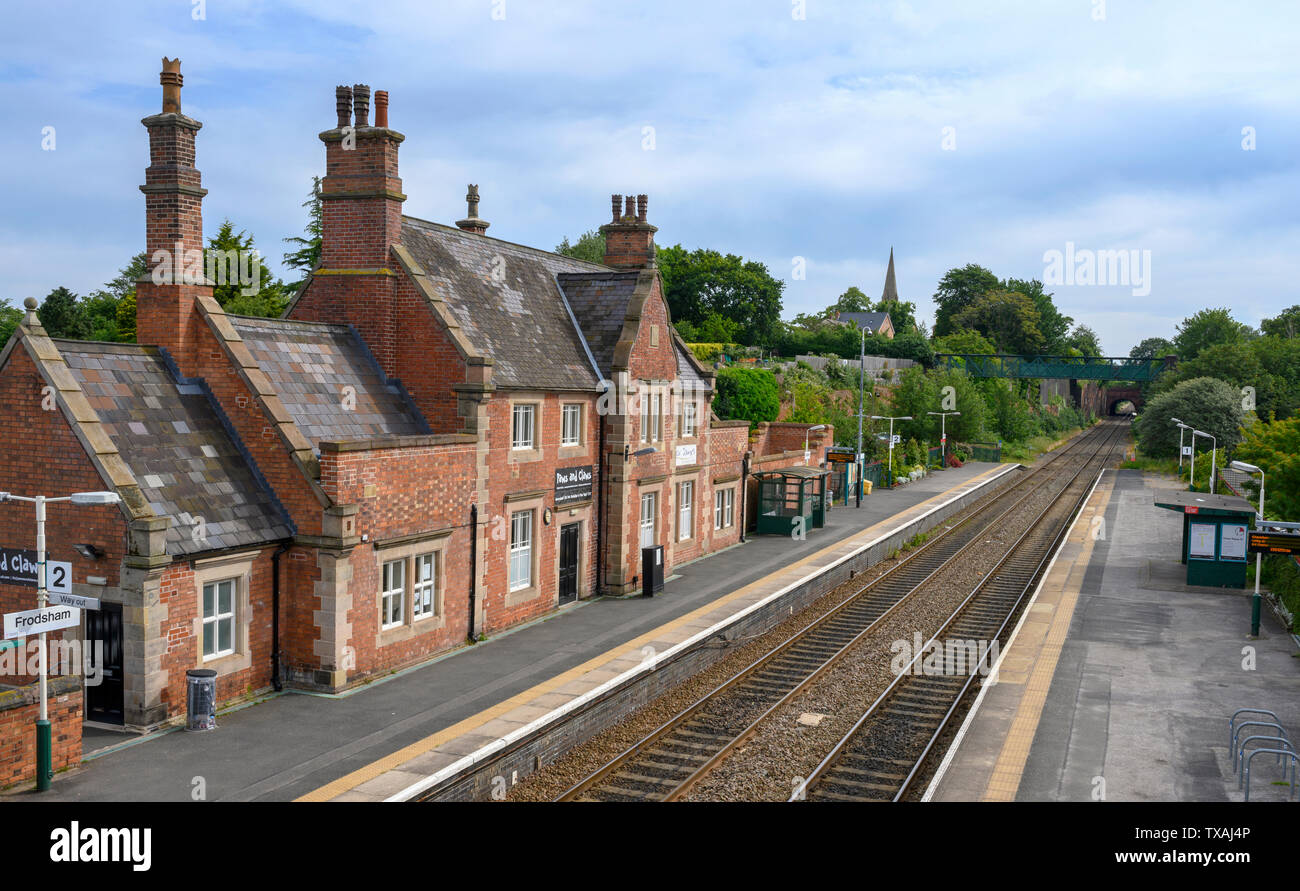 British Rail Station Frodsham, Cheshire, England, UK Stock Photo