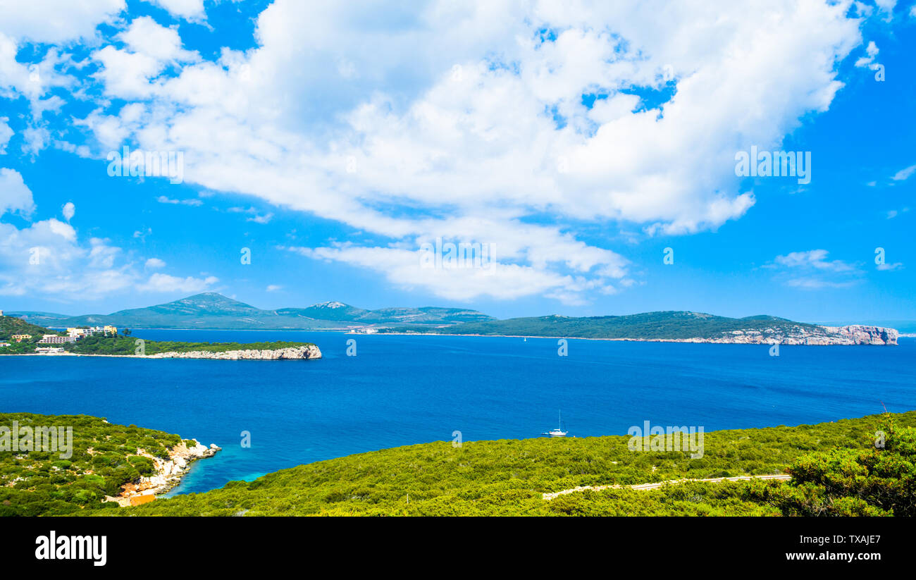 Landscape of coast of Capo Caccia Stock Photo