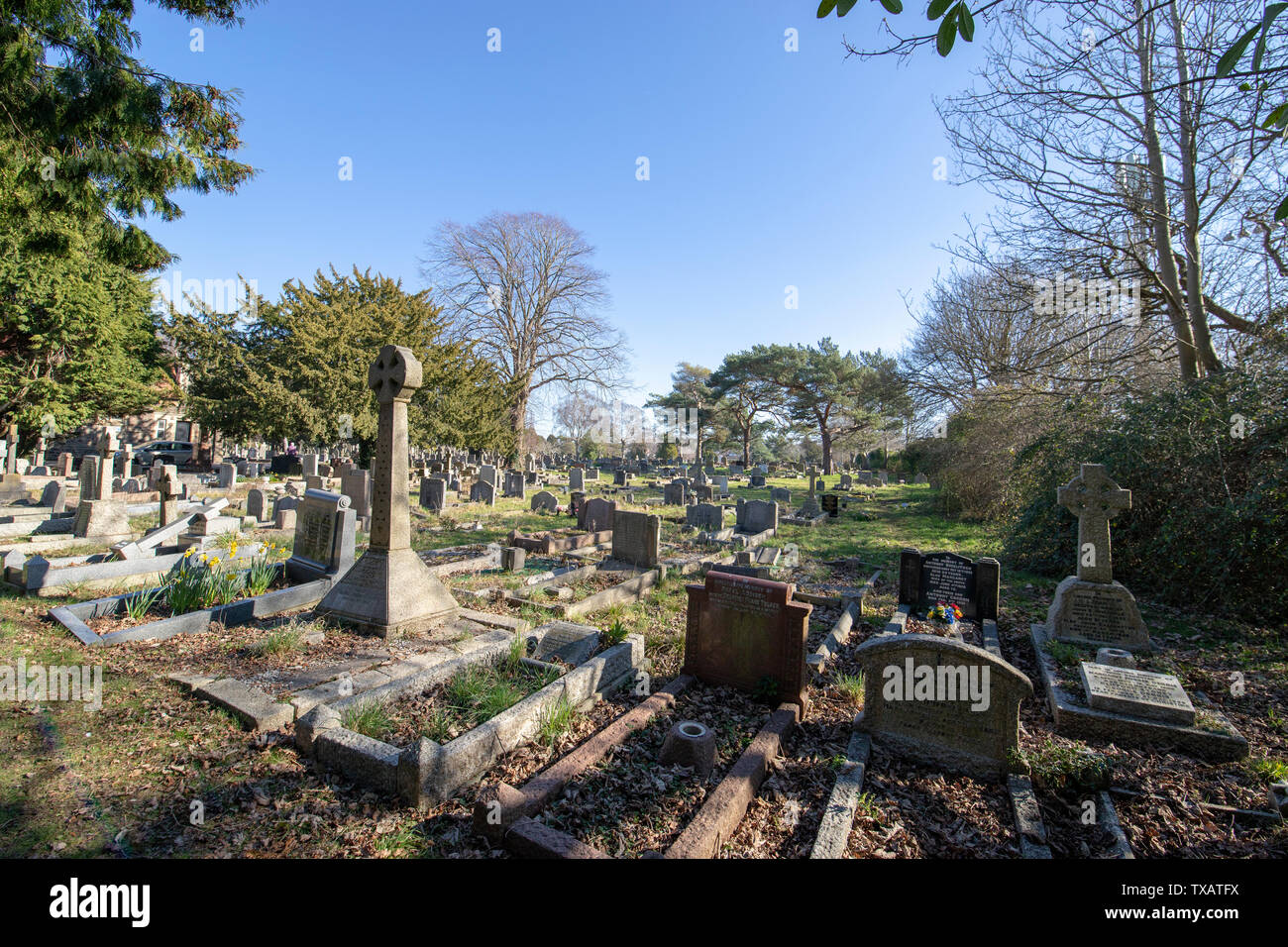 The Graves and Graveyard of Canford Cemetery, Bristol Stock Photo - Alamy