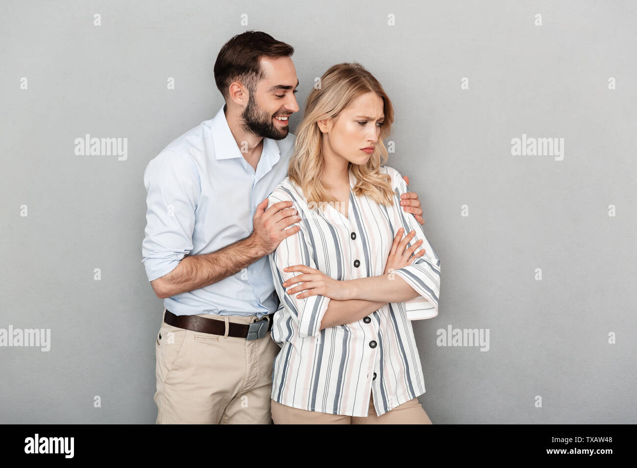 Woman sad photo man hi-res stock photography and images - Alamy