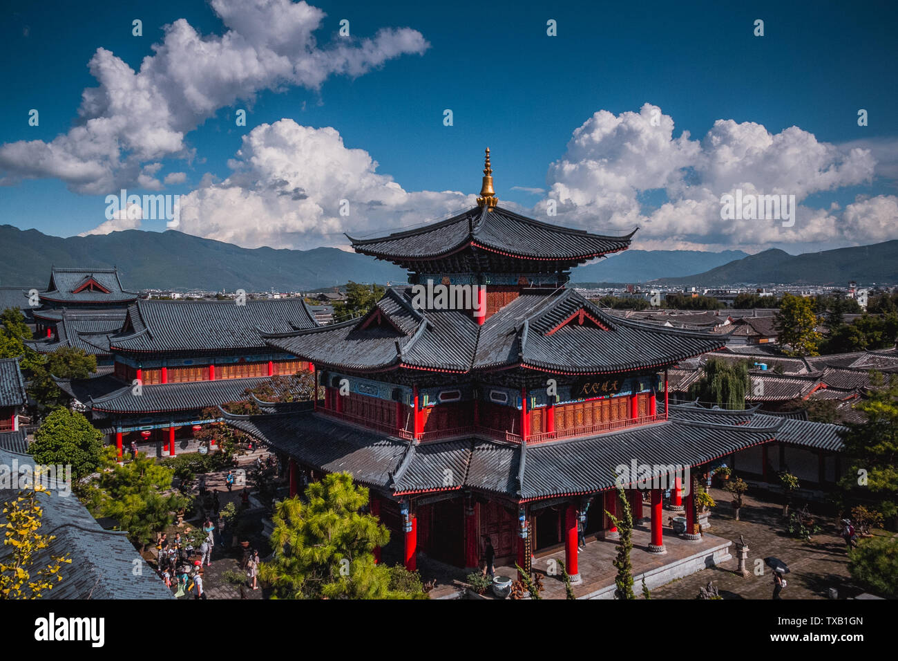 Lijiang Mufu Scenic Area, Yunnan Stock Photo