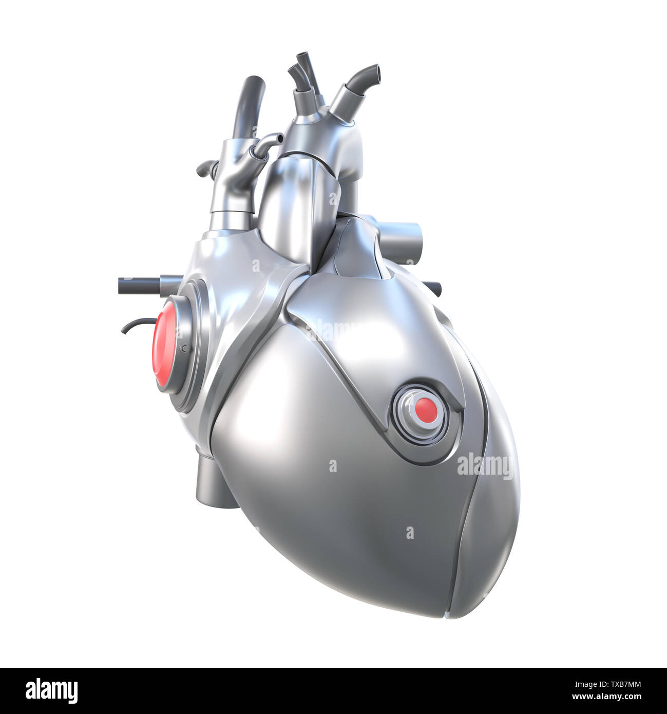 3d rendered, medically accurate illustration of an artificial heart Stock Photo