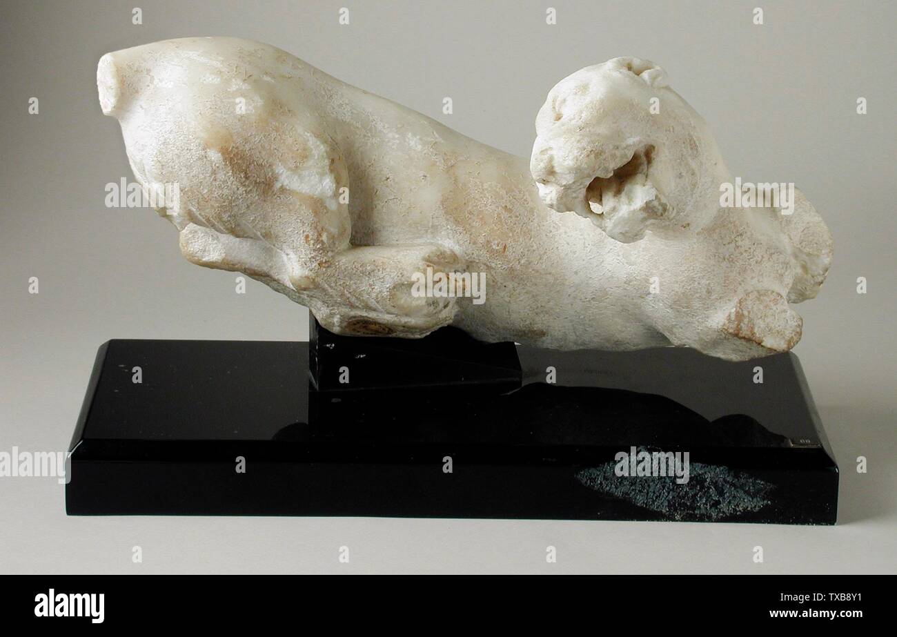 Panther;  Eastern Mediterranean, Greek, 5th century B.C. Sculpture Marble The Phil Berg Collection (M.71.73.70) Greek, Roman and Etruscan Art; 5th century BC date QS:P571,-450-00-00T00:00:00Z/7; Stock Photo