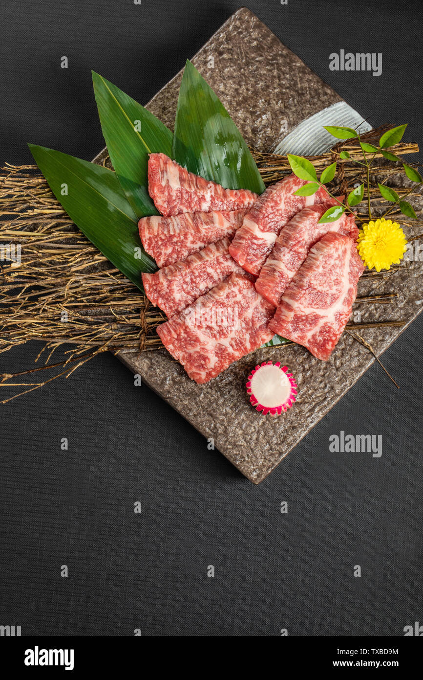 Japanese beef barbecue ingredients Stock Photo Alamy