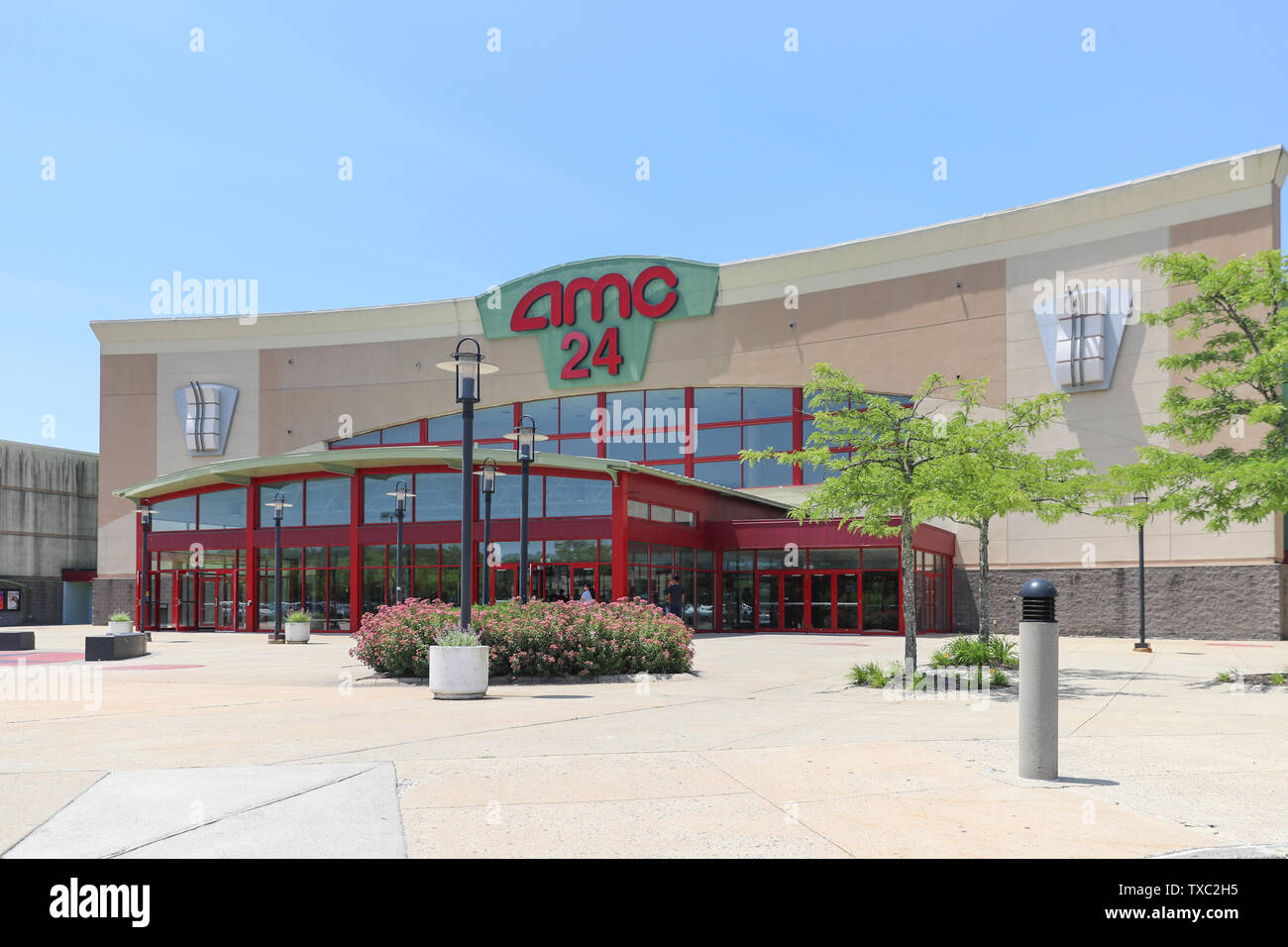 Princeton New Jersey June 23, 2019 AMC and IMAX sign at the AMC