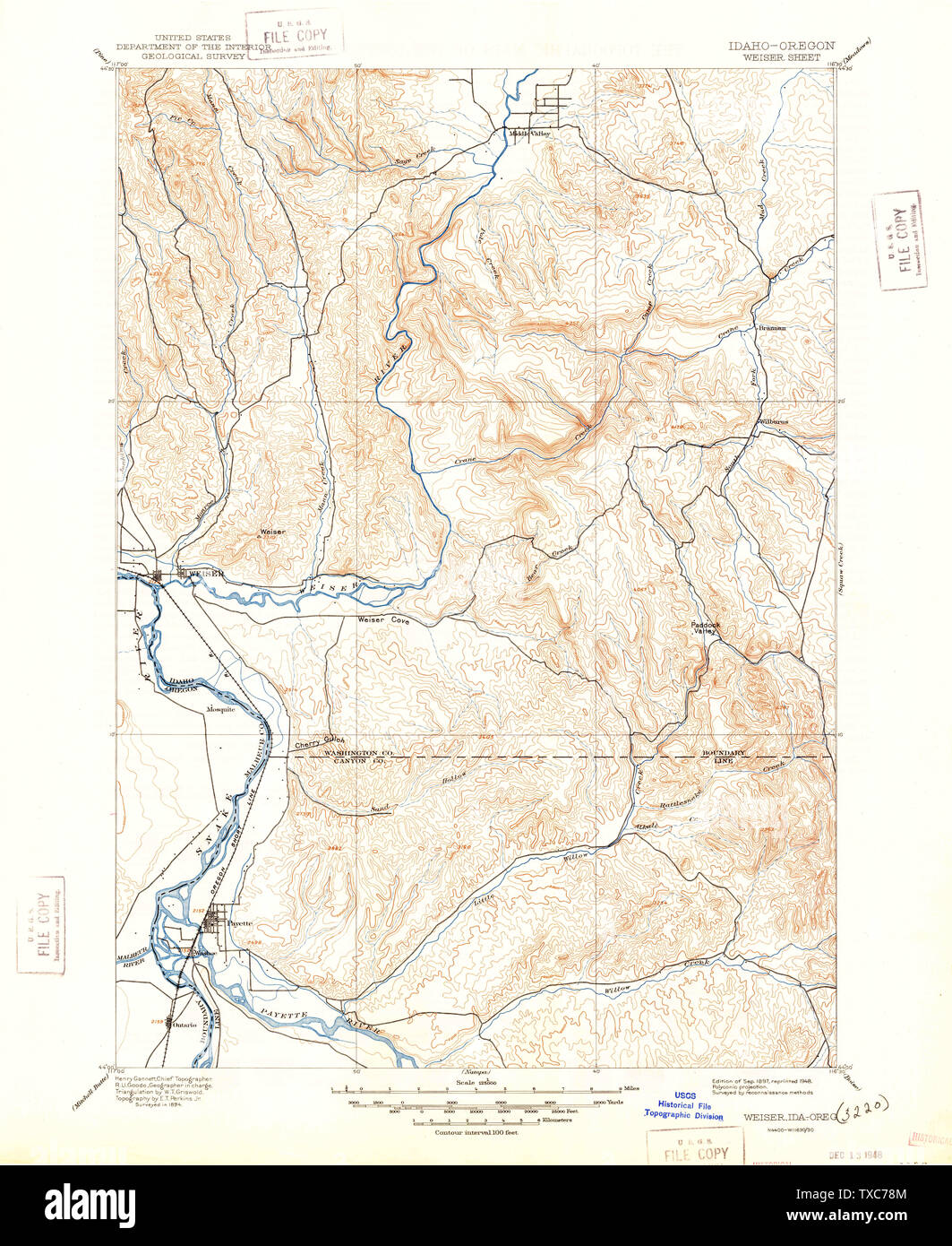 Map of weiser idaho hires stock photography and images Alamy