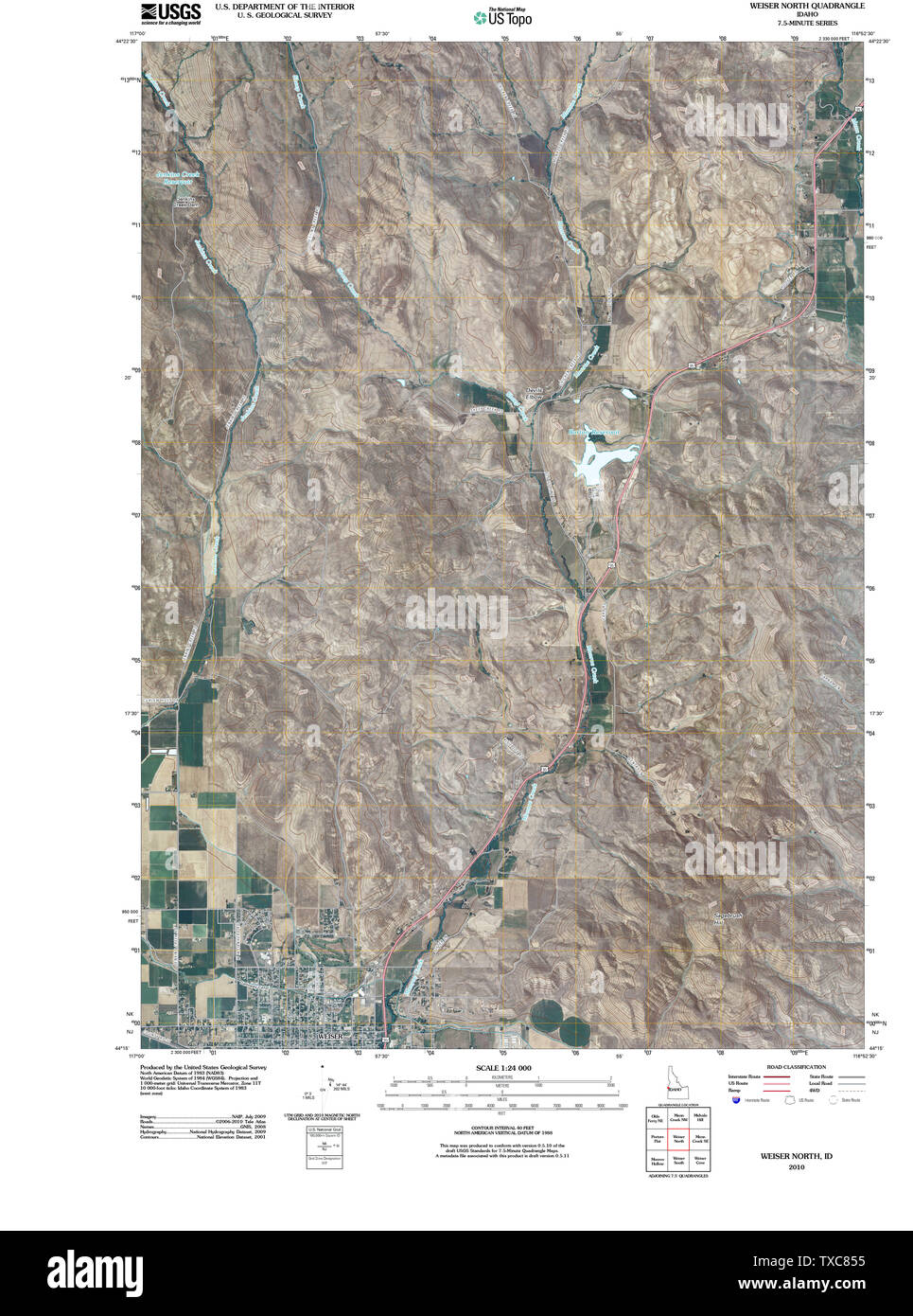 Map of weiser idaho hires stock photography and images Alamy