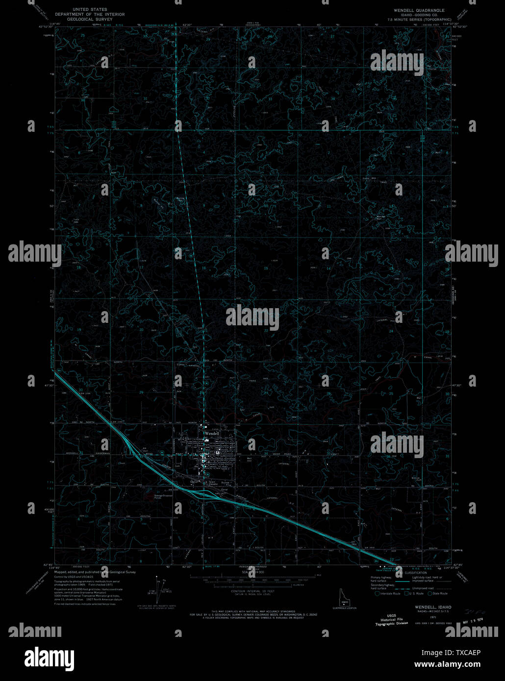 Map of wendell idaho hires stock photography and images Alamy
