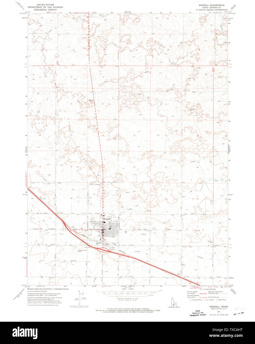 Map of wendell idaho hires stock photography and images Alamy