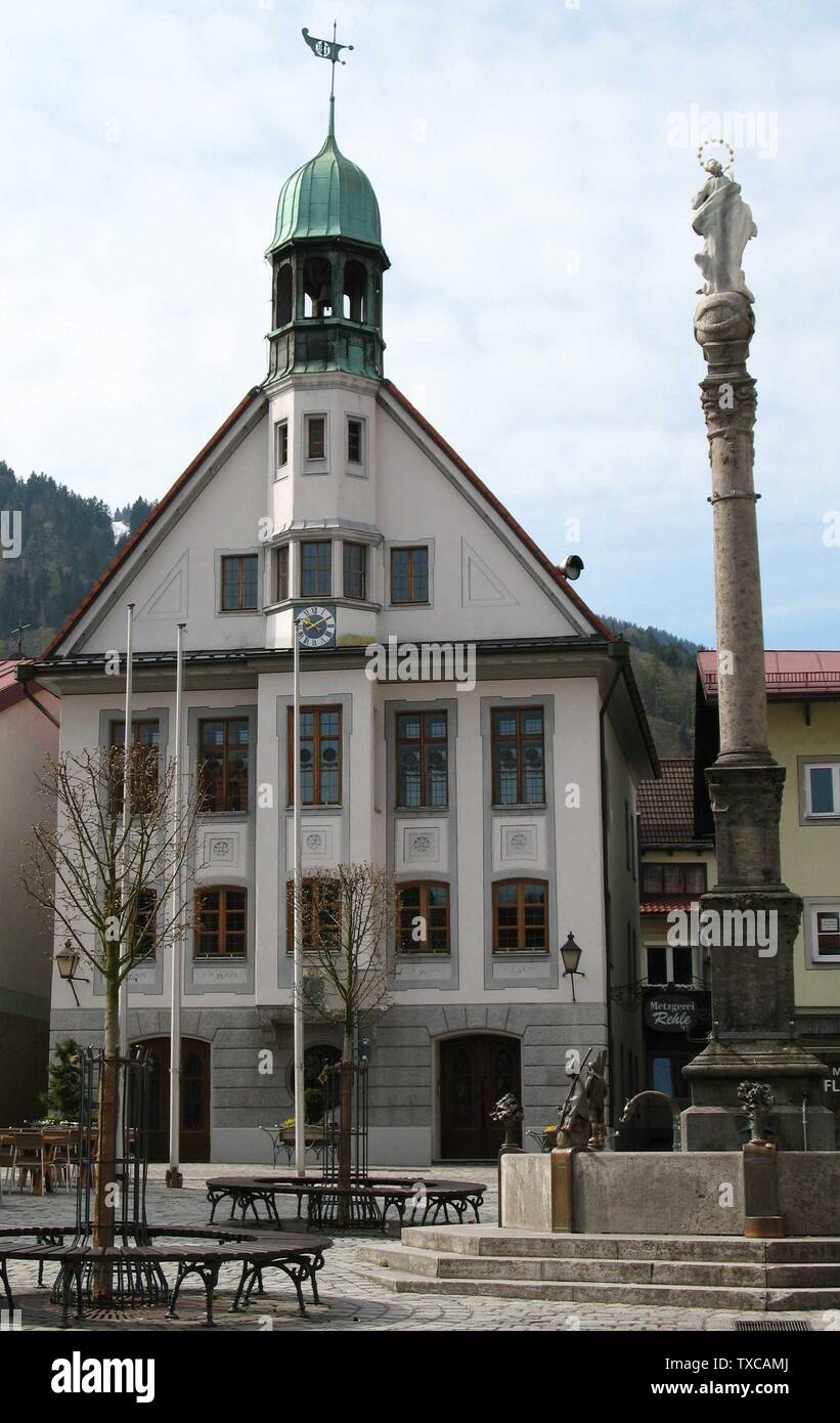 Rathaus in Immenstadt im AllgÃ¤u; 4 May 2008; Self-photographed; Stephan MÃ¶ller at German pedia; Stock Photo