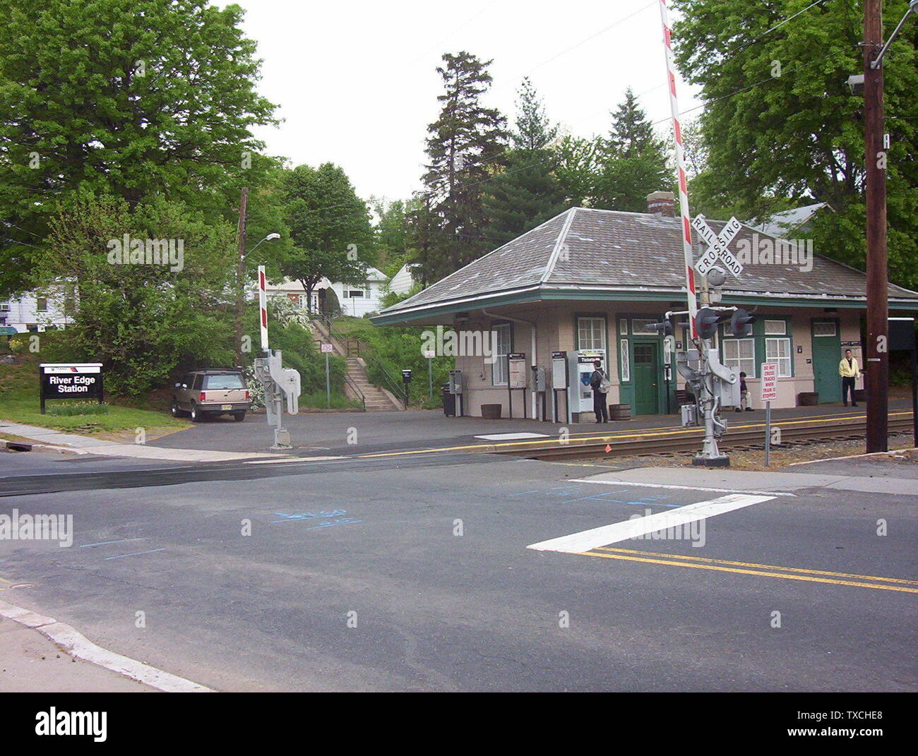English Picture Of River Edge Station On Njts Pascack - 