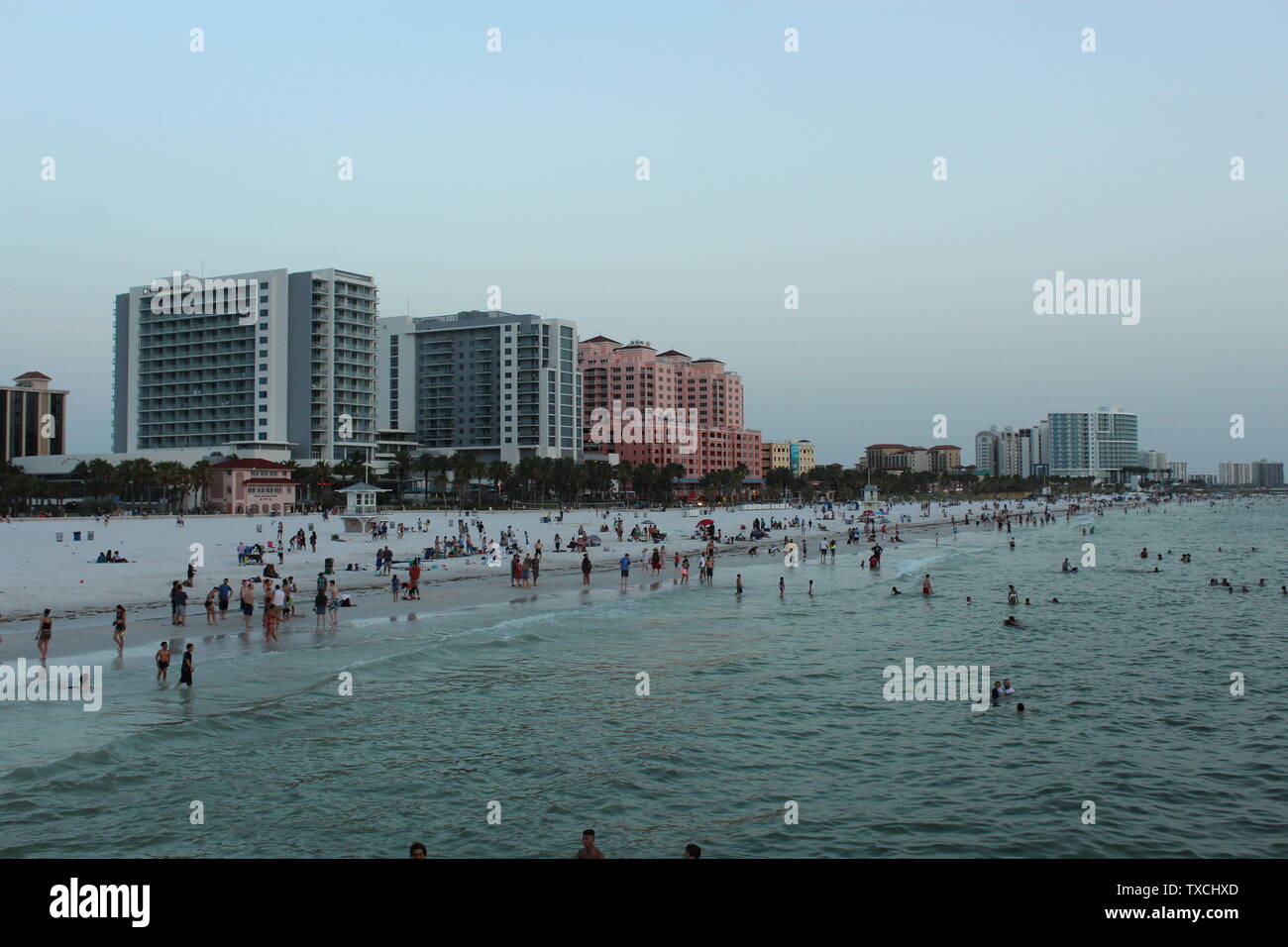 Clearwater Beach Florida Usa Sunset Stock Photo - Alamy