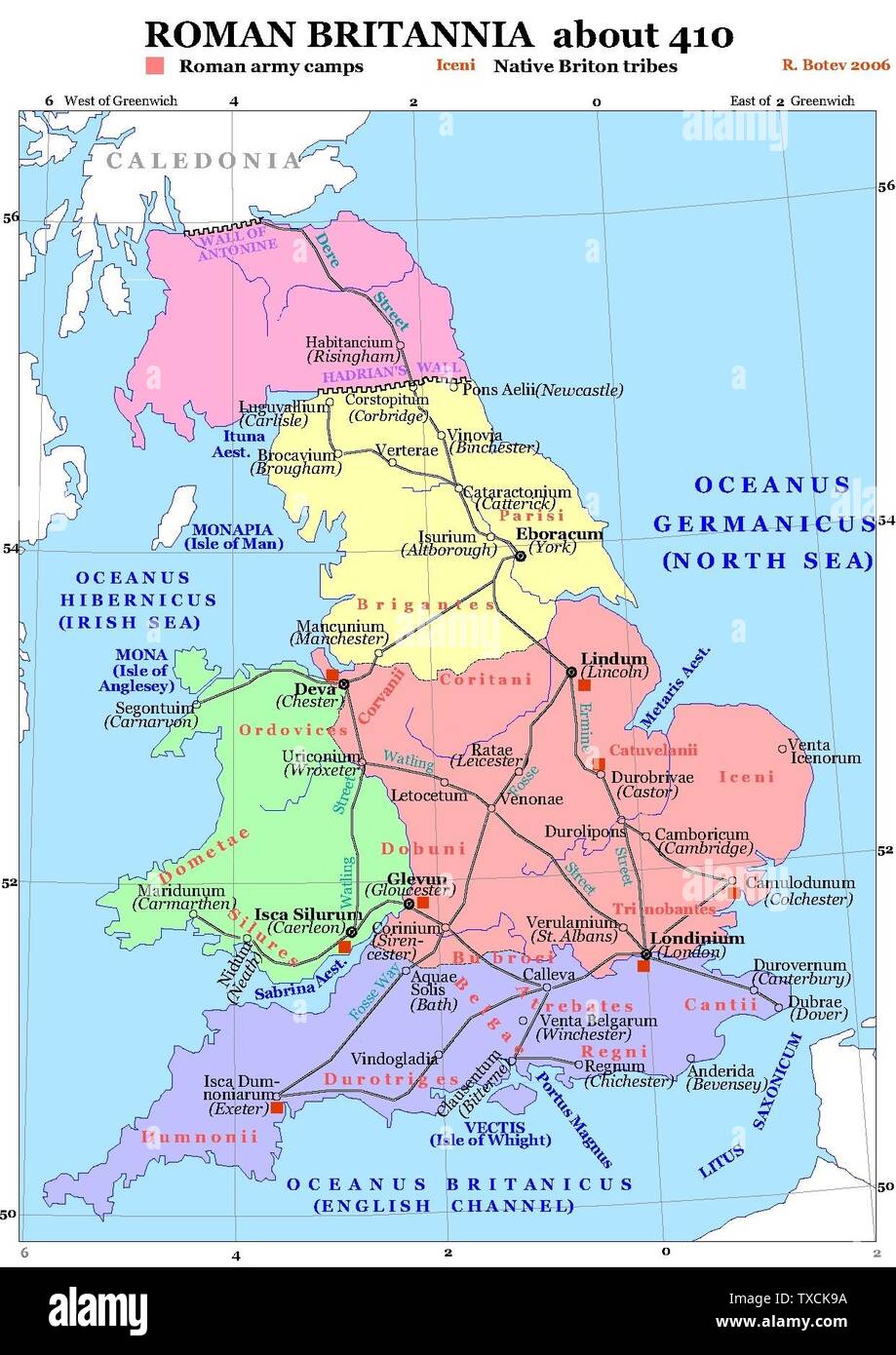 Maps Of Roman Britain Roman Britain Map Hi-Res Stock Photography And Images - Alamy