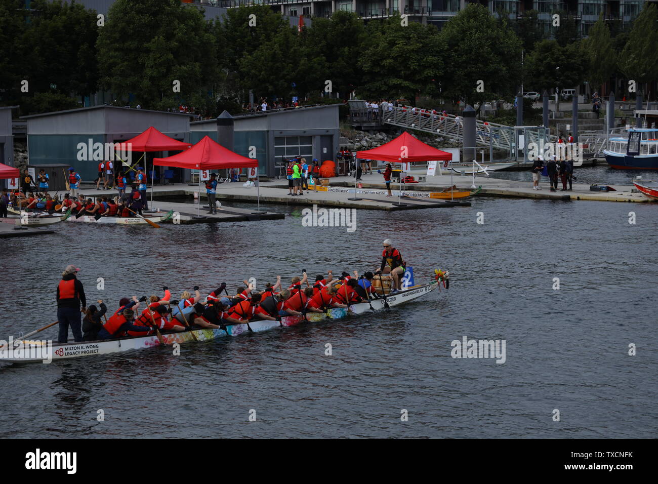 Concord Pacific Dragon Boat Festival in Vancouver ,British Columbia Canada in June  2019 Stock Photo