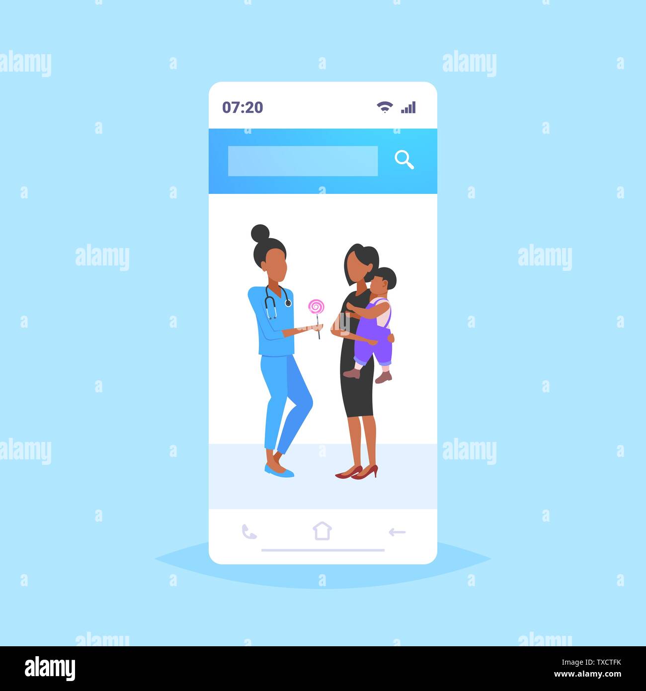 Nurse smartphone Stock Vector Images Alamy